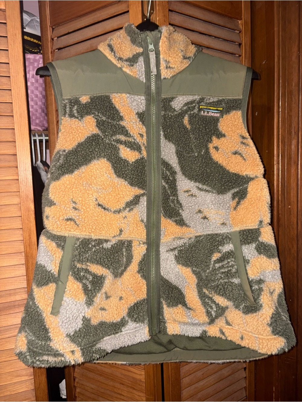 LLBean fleece vest.